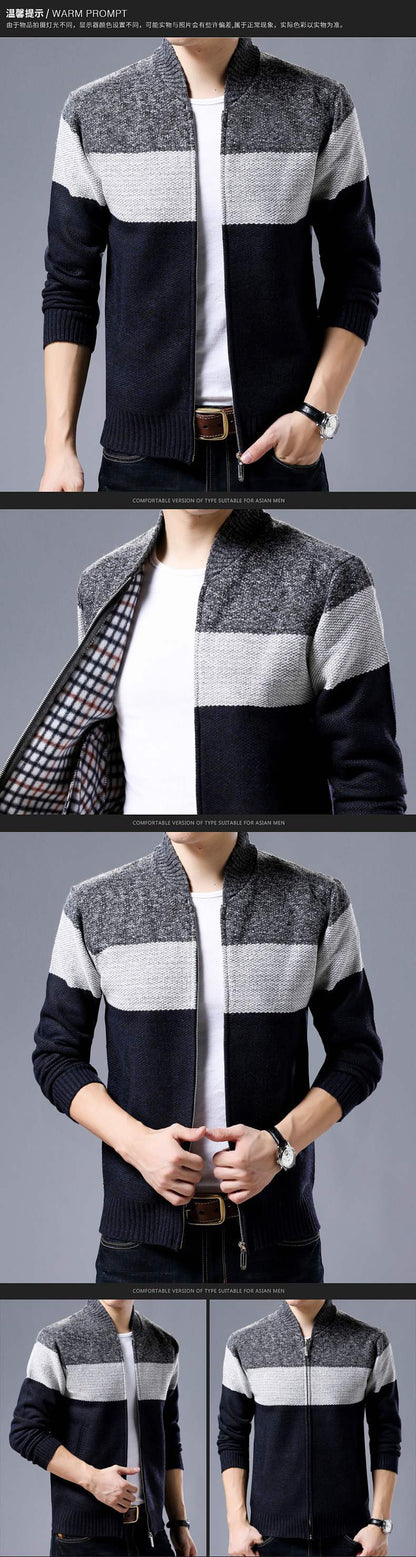 Men's Cardigan Single-Breasted Plus Size Available