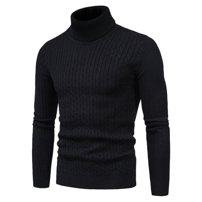 Men Turtleneck Sweater Warm Pullover Knitted