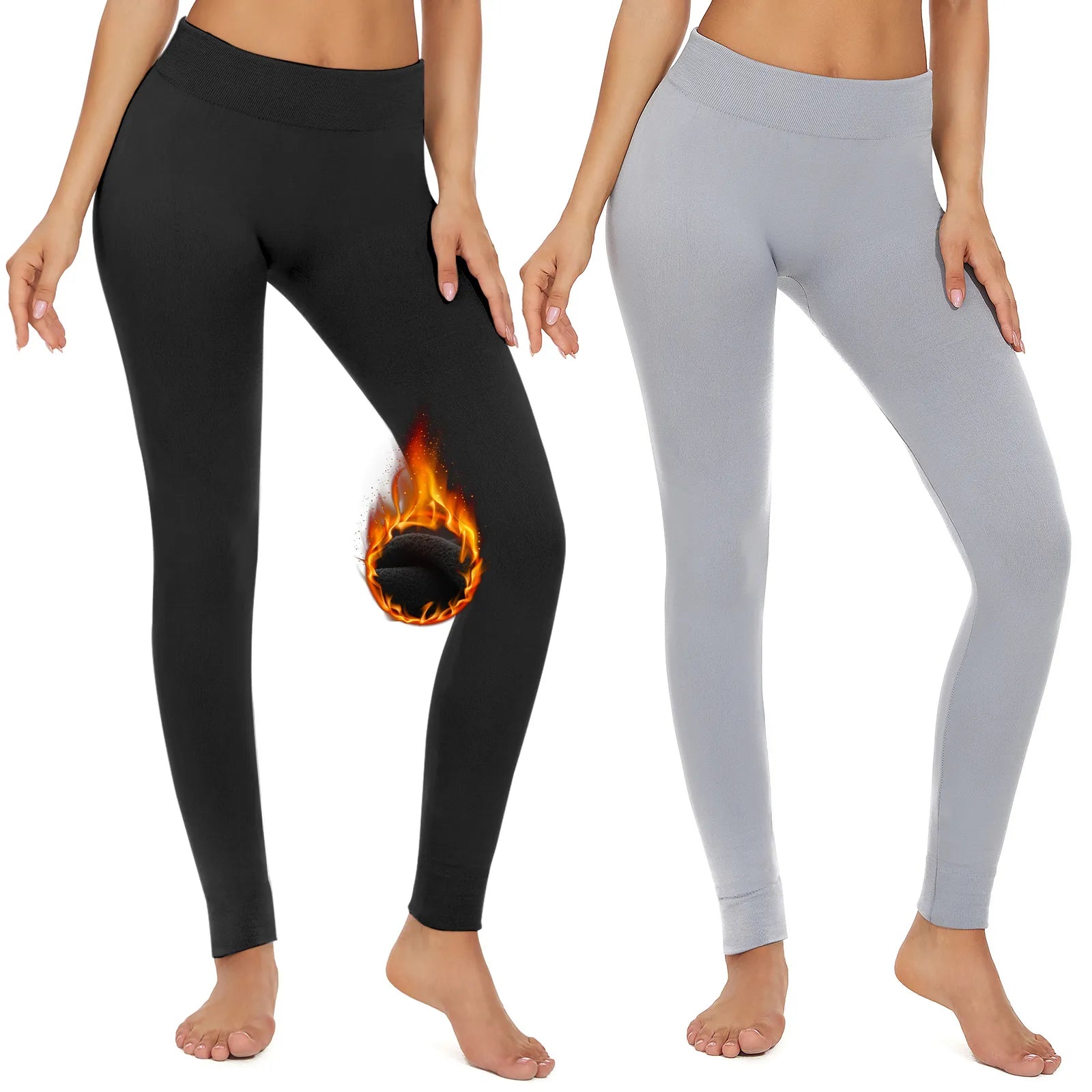 Winter Thermal Leggings High Waist Tummy Control Body Shaper