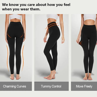 Winter Thermal Leggings High Waist Tummy Control Body Shaper