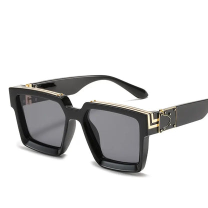 Chrome Luxury square elegant design sunglasses UV400