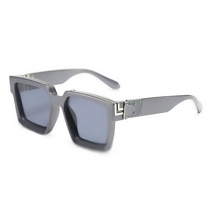 Chrome Luxury square elegant design sunglasses UV400