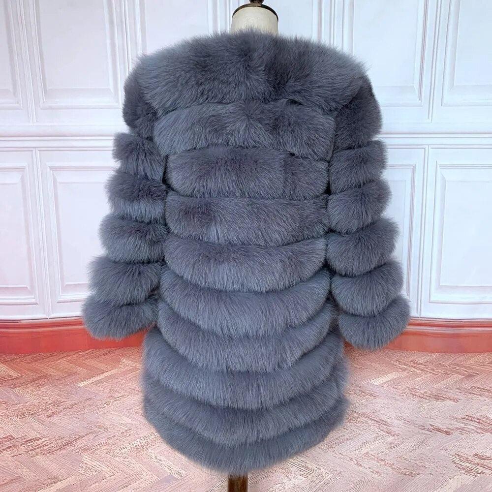 Fox fur down coat high quality