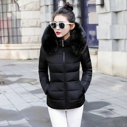 Winter Jacket Big Fur Hoodie Thick Warm Winter Coat