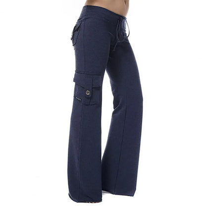 Cargo Thick Elastic Wide Leg & Straight Sweatpants