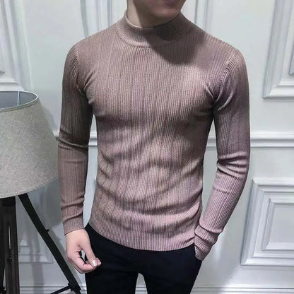 Men Casual Style Wool Turtleneck Warm Cotton Sweaters