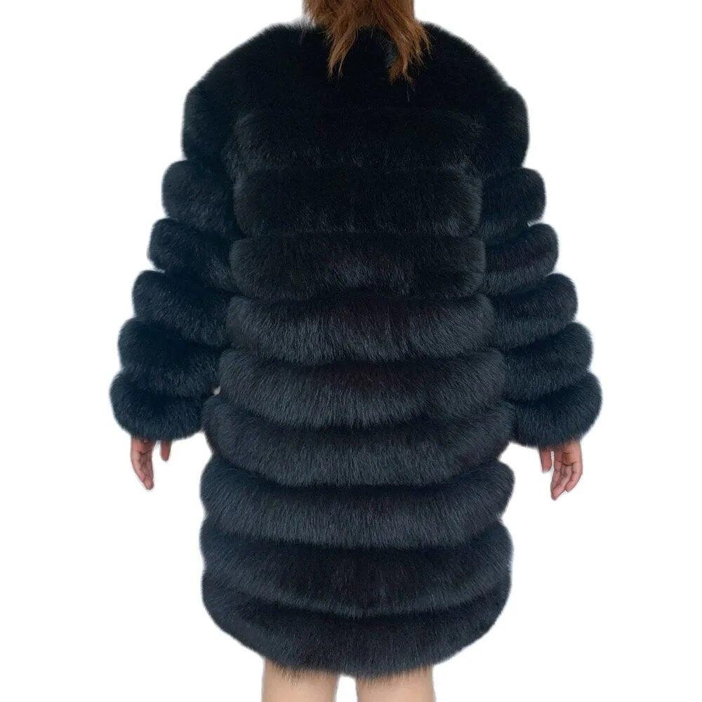 Fox fur down coat high quality