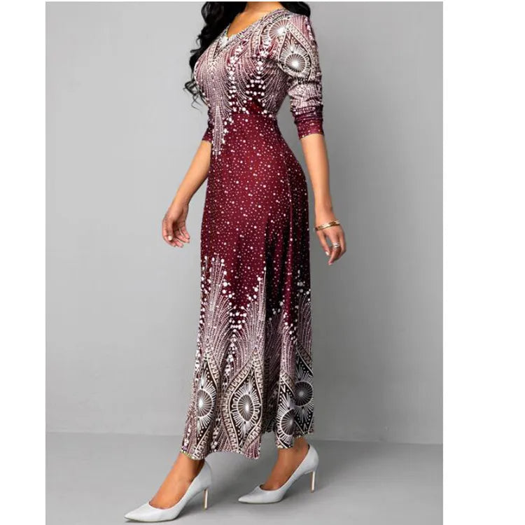 Loose Boho Vintage Elegant Plus Sizes Maxi Dresses