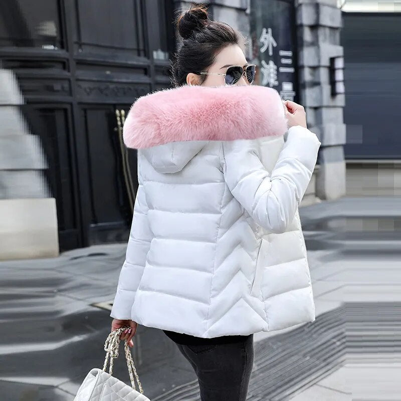 Winter Jacket Big Fur Hoodie Thick Warm Winter Coat