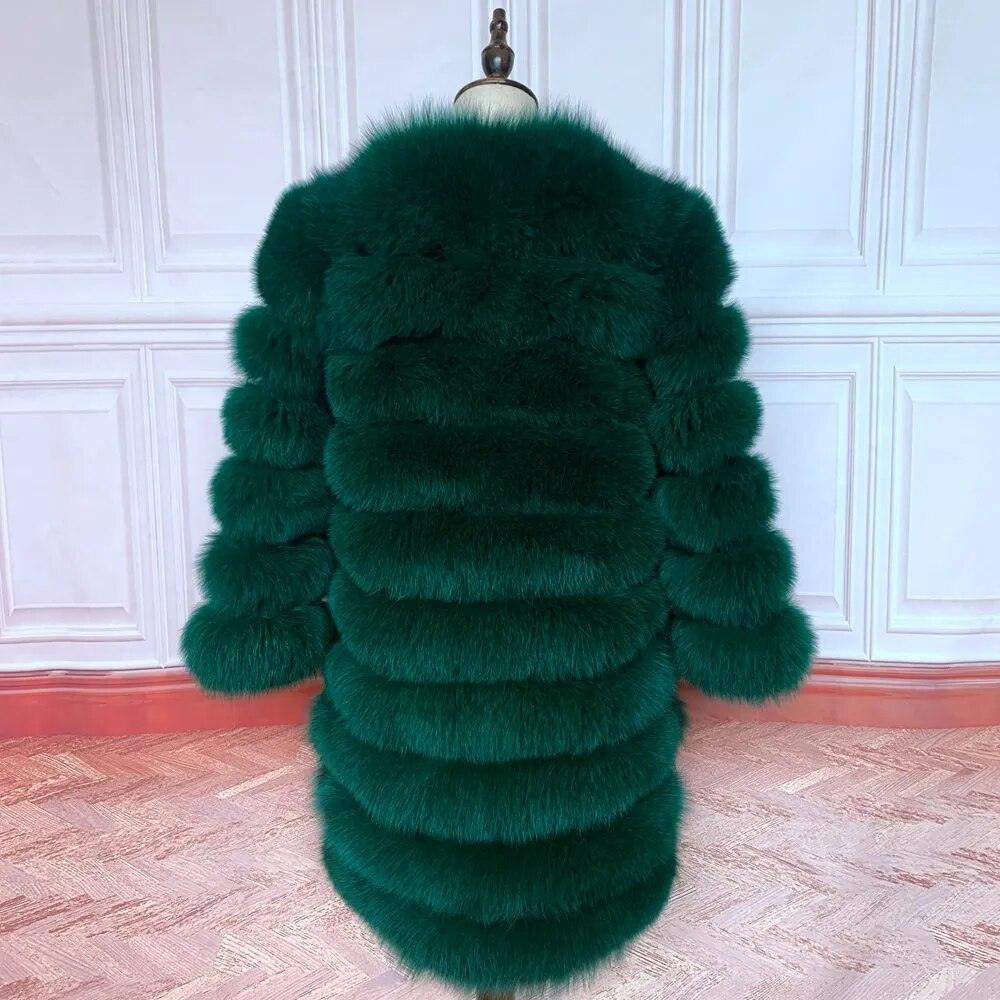 Fox fur down coat high quality