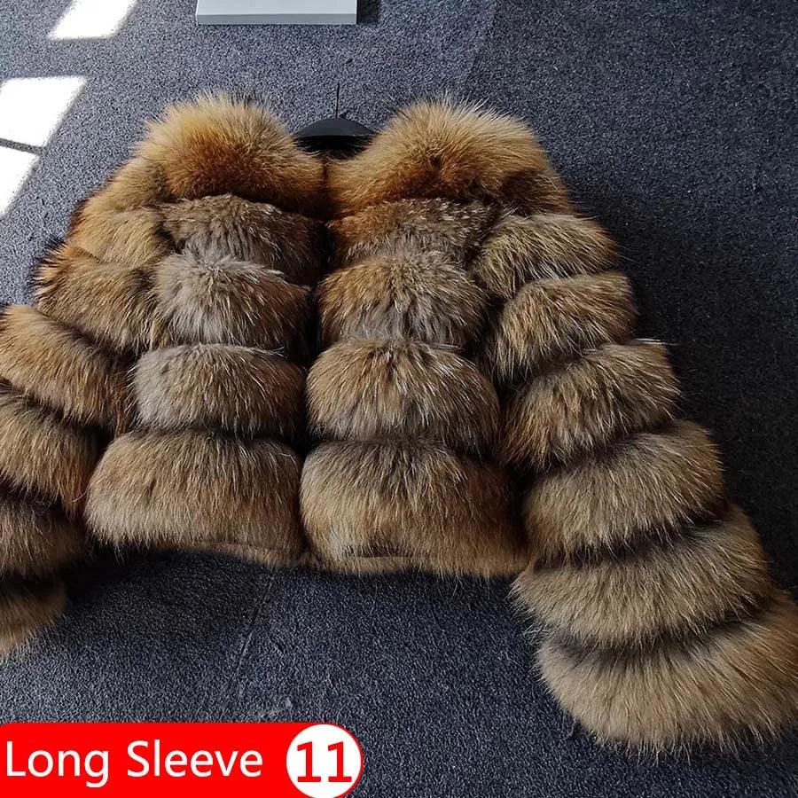 Real Fox Fur Coat Women Winter Warm Luxury Fur Jacket Plus