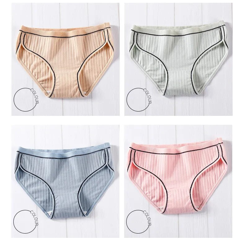 3 pack Cotton Underwear breathable briefs for women