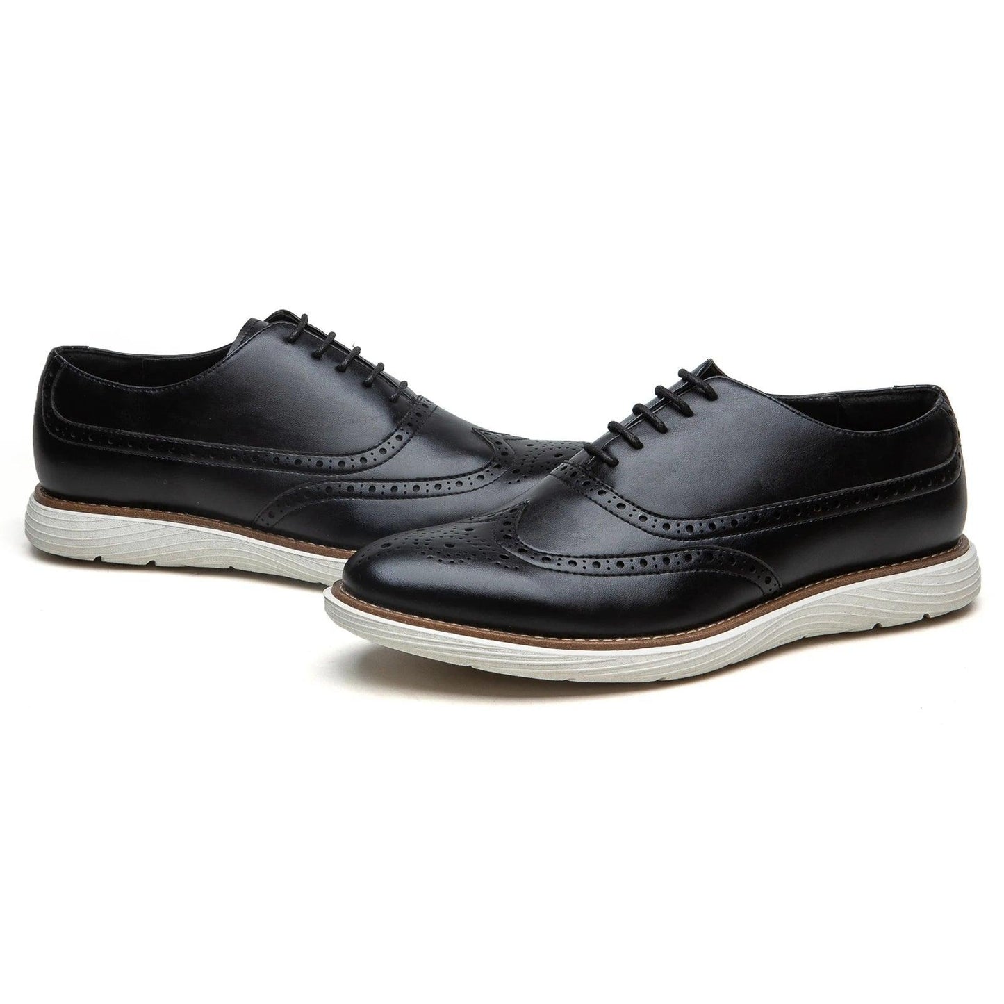 Elegant Lace-up Oxford Leather Shoes: Lightweight Men's Casual Style