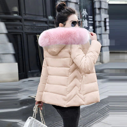 Winter Jacket Big Fur Hoodie Thick Warm Winter Coat