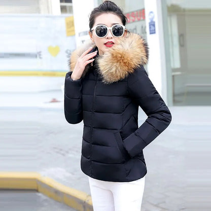 Winter Jacket Big Fur Hoodie Thick Warm Winter Coat