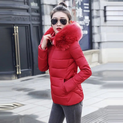 Winter Jacket Big Fur Hoodie Thick Warm Winter Coat