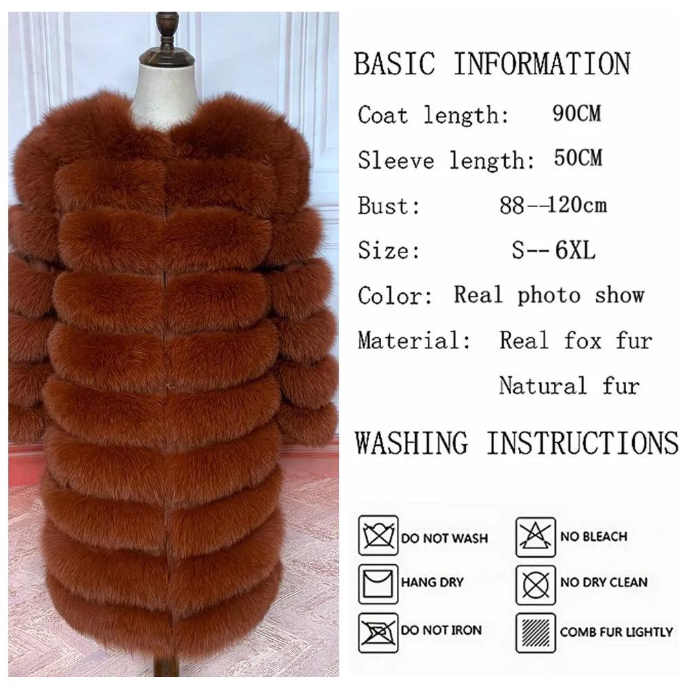 Fox fur down coat high quality