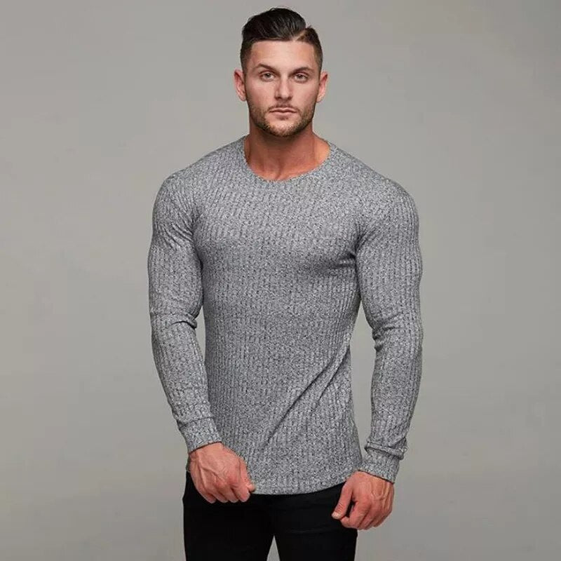 Men Thin Long Sleeve Body Casual Slim Fit Sweaters