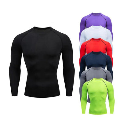 Performance Long Sleeve Men's Workout Compression Tops