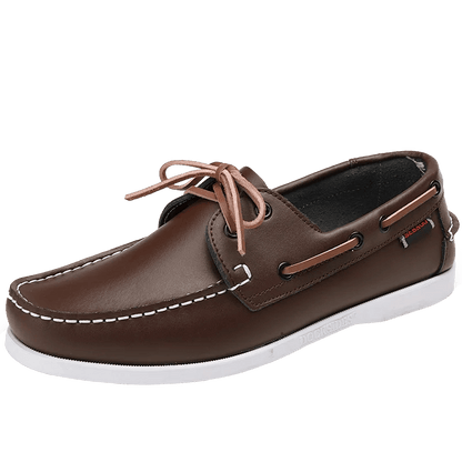 Top-Quality Leather Topsiders: Comfortable Men's Moccasins Casual Style