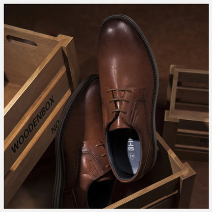 Leather Casual Lace-up Dressy shoes For Men