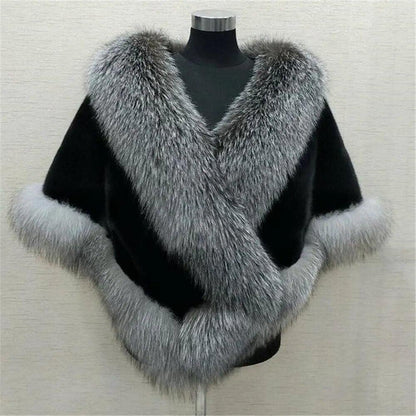 Faux Fur Wraps Coat White Shrug Women Jacket