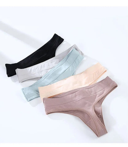 3 PACK Cotton Women G-String Underwear Thong Low Rise