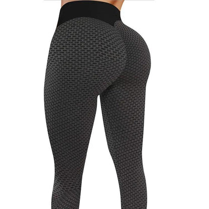 High Waist Honeycomb Yoga Shorts: Seamless, Scrunch Butt Lift