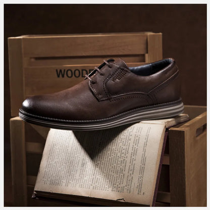 Leather Casual Lace-up Dressy shoes For Men