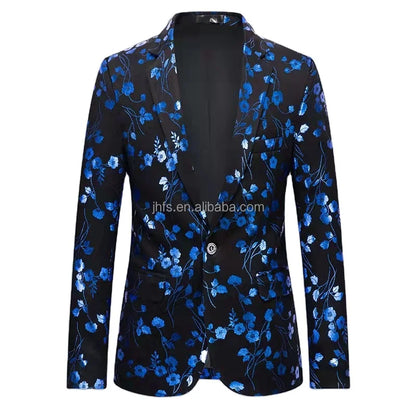 High-Quality Gentleman Floral Men's Blazer Jackets