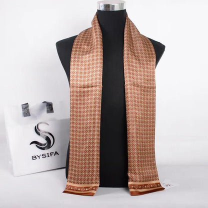 Men Silk Scarves Long 160*26cm