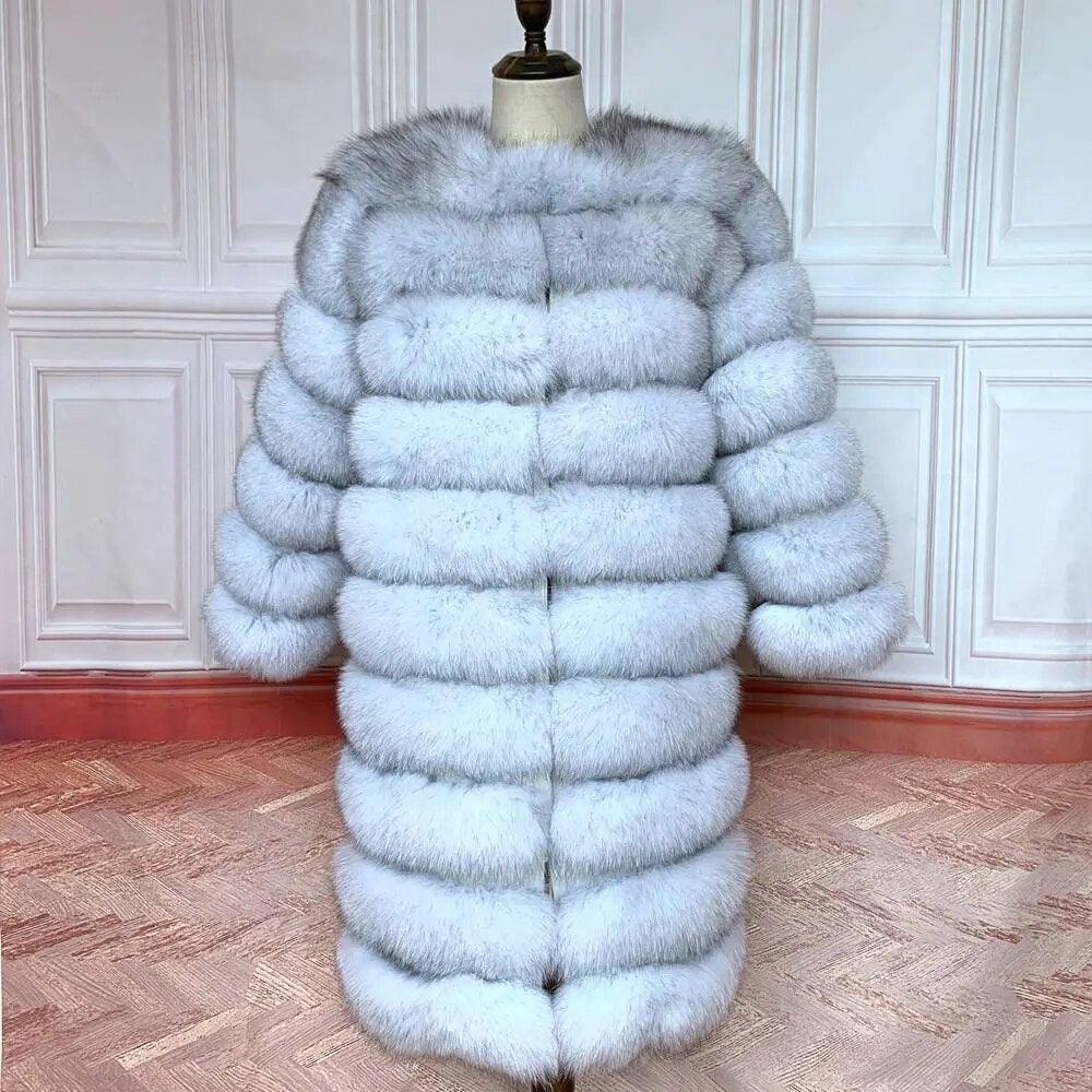 Fox fur down coat high quality