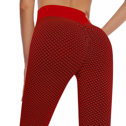 High Waist Honeycomb Yoga Shorts: Seamless, Scrunch Butt Lift