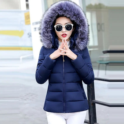 Winter Jacket Big Fur Hoodie Thick Warm Winter Coat