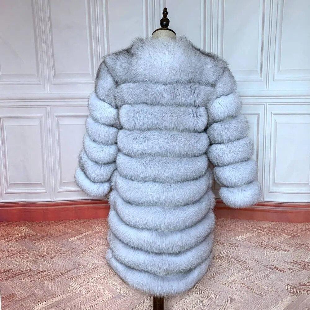 Fox fur down coat high quality