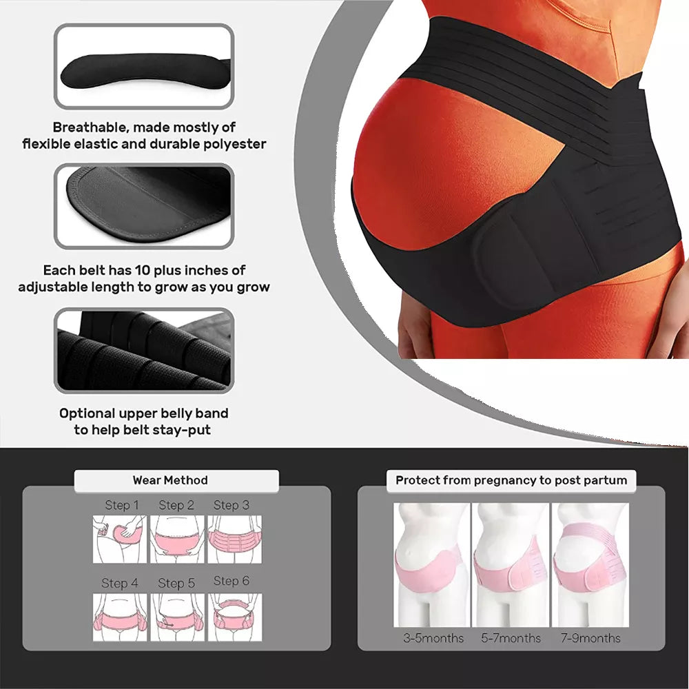 Pregnant Women Support Belly Band Back Clothes Belt Adjustable Waist Care