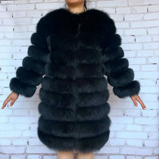 Fox fur down coat high quality