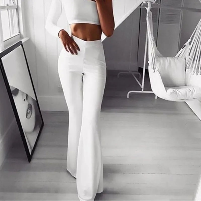 Elegant Palazzo Wide Legs High Waist Pants