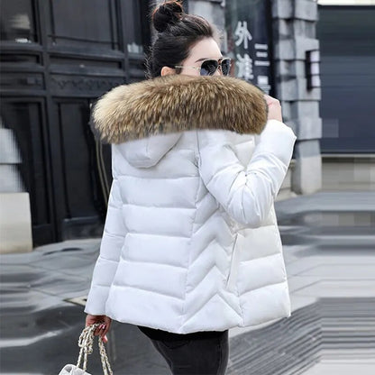 Winter Jacket Big Fur Hoodie Thick Warm Winter Coat