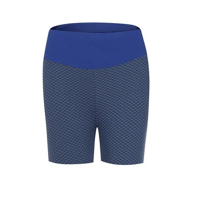 High Waist Honeycomb Yoga Shorts: Seamless, Scrunch Butt Lift