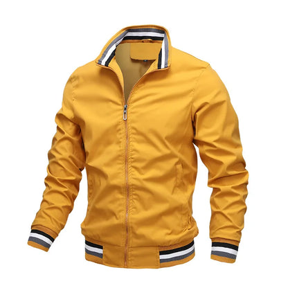 Spring/Autumn Men's Casual Jacket: Sports Solid Color Windbreaker