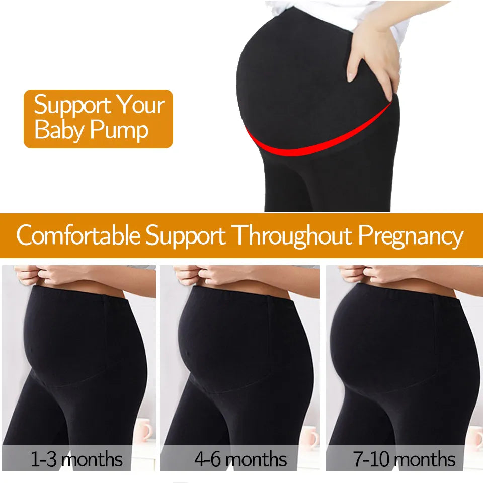 High Waist pregnancy Leggings Skinny Maternity pants Belly Support Knitted Leggins