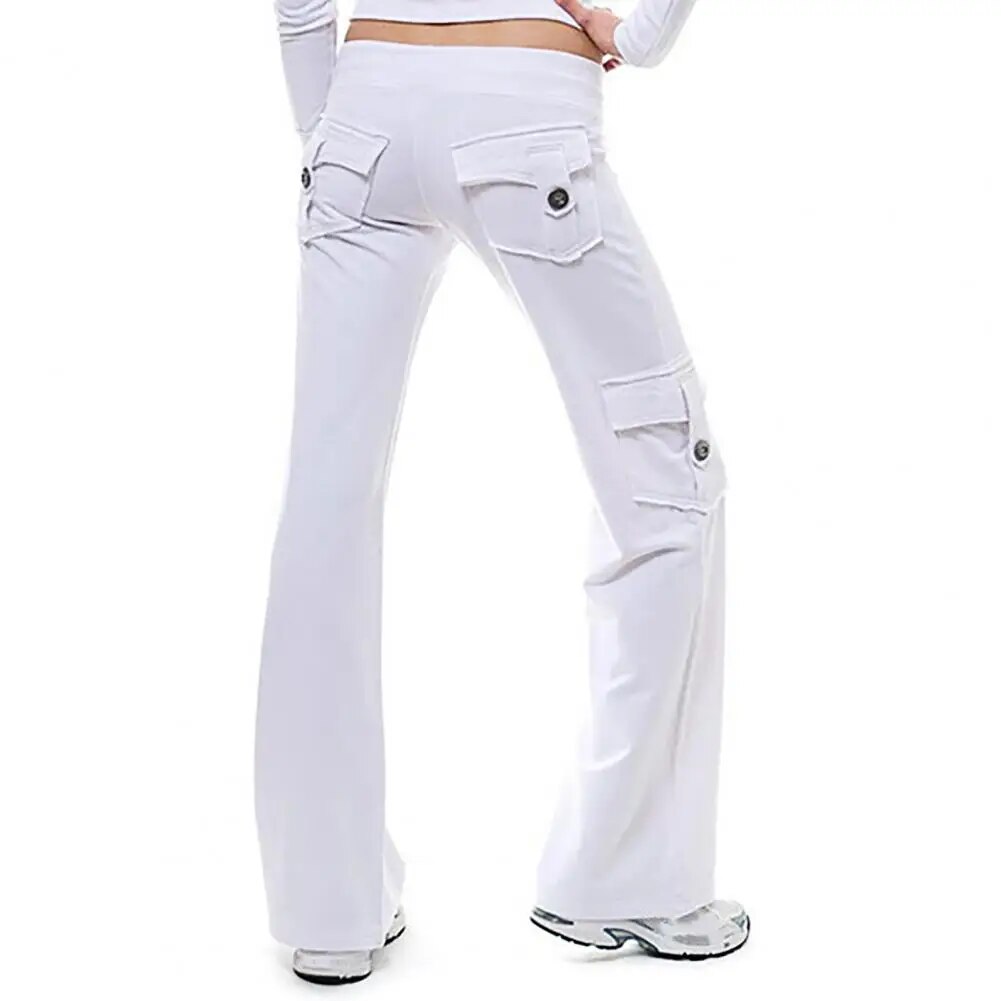 Cargo Thick Elastic Wide Leg & Straight Sweatpants