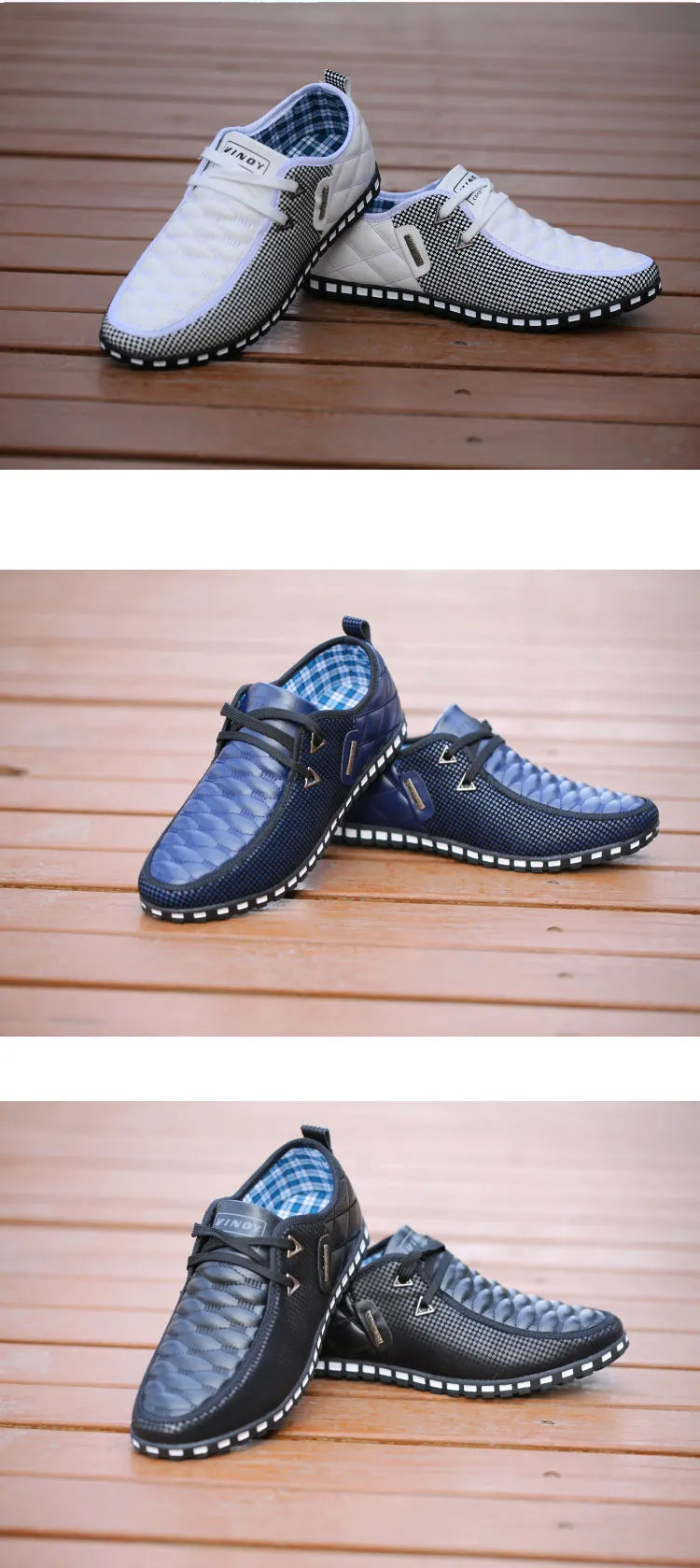 Men Leather Casual Breathable Light Shoes