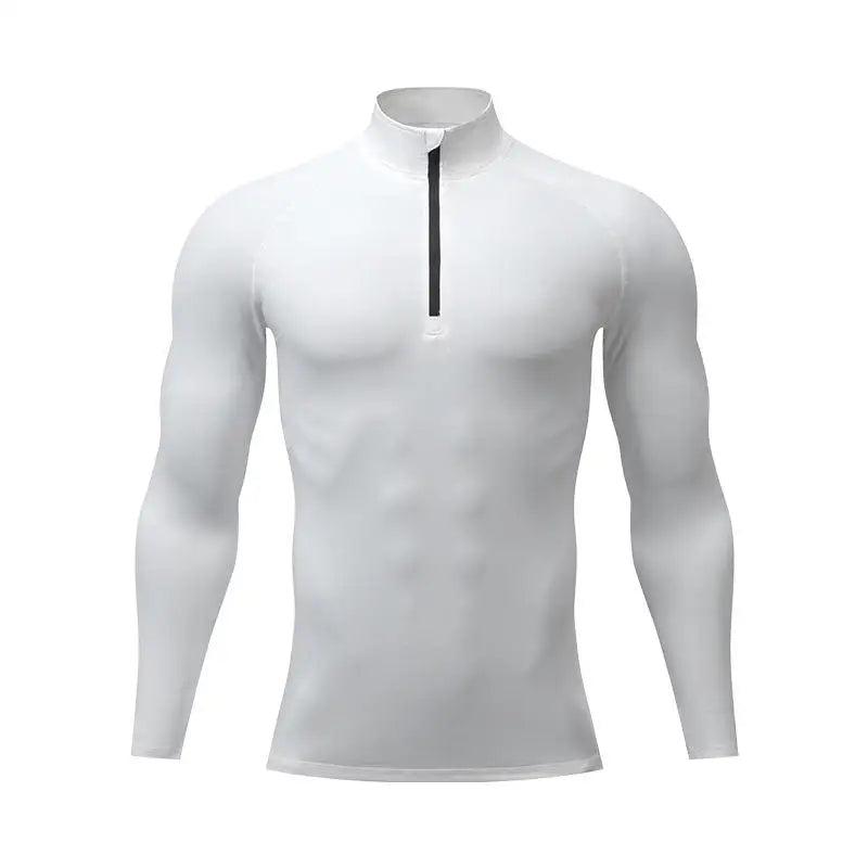 Breathable Training Top for men with Zipper Long Sleeve for Men