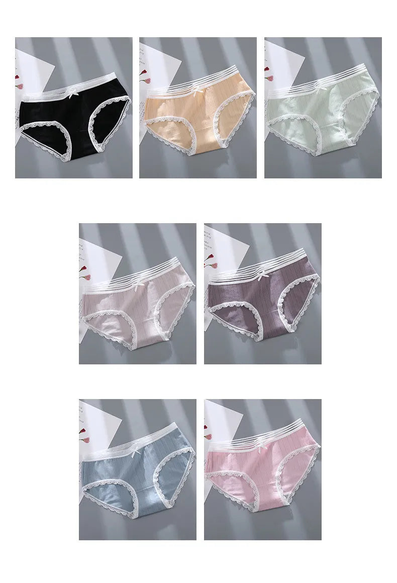 3 pack Cotton Underwear breathable briefs for women