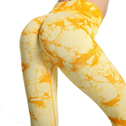 Tie Dye Yoga Leggings: Soft, Seamless, Butt Lifting, Workout Tights, Fitness Scrunch Butt