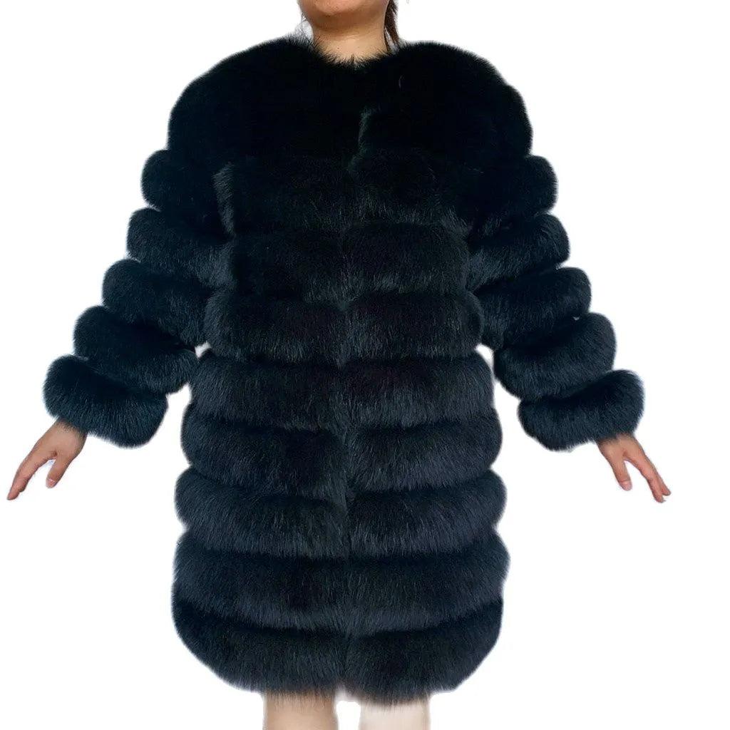 Fox fur down coat high quality