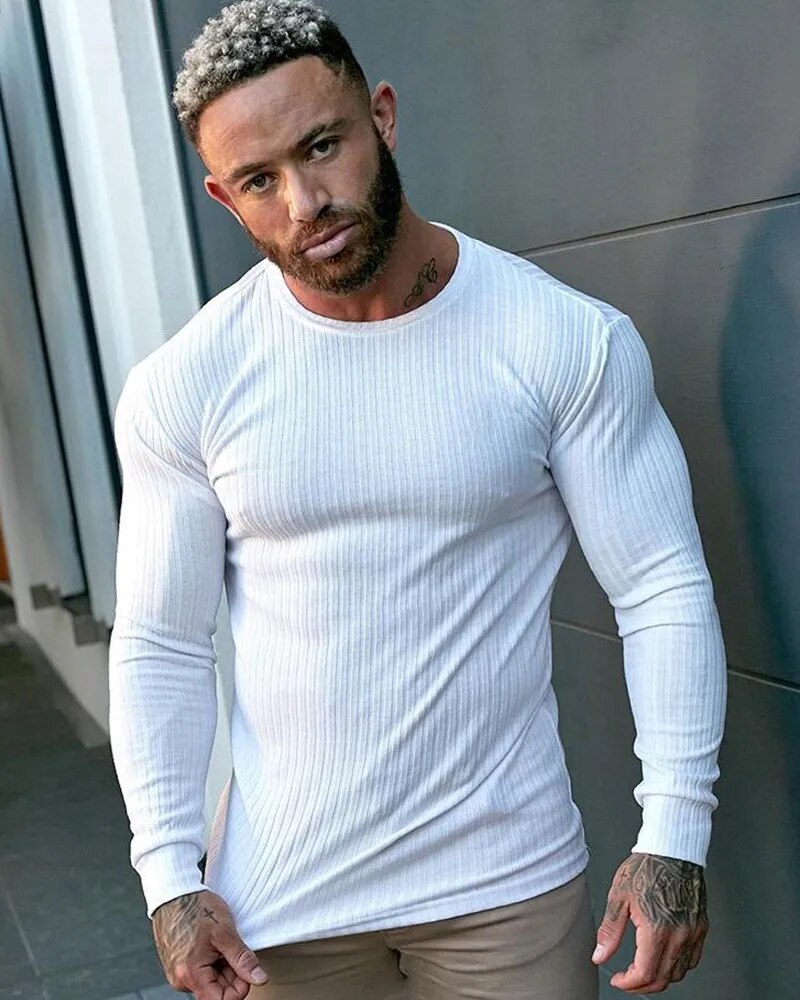 Men Thin Long Sleeve Body Casual Slim Fit Sweaters