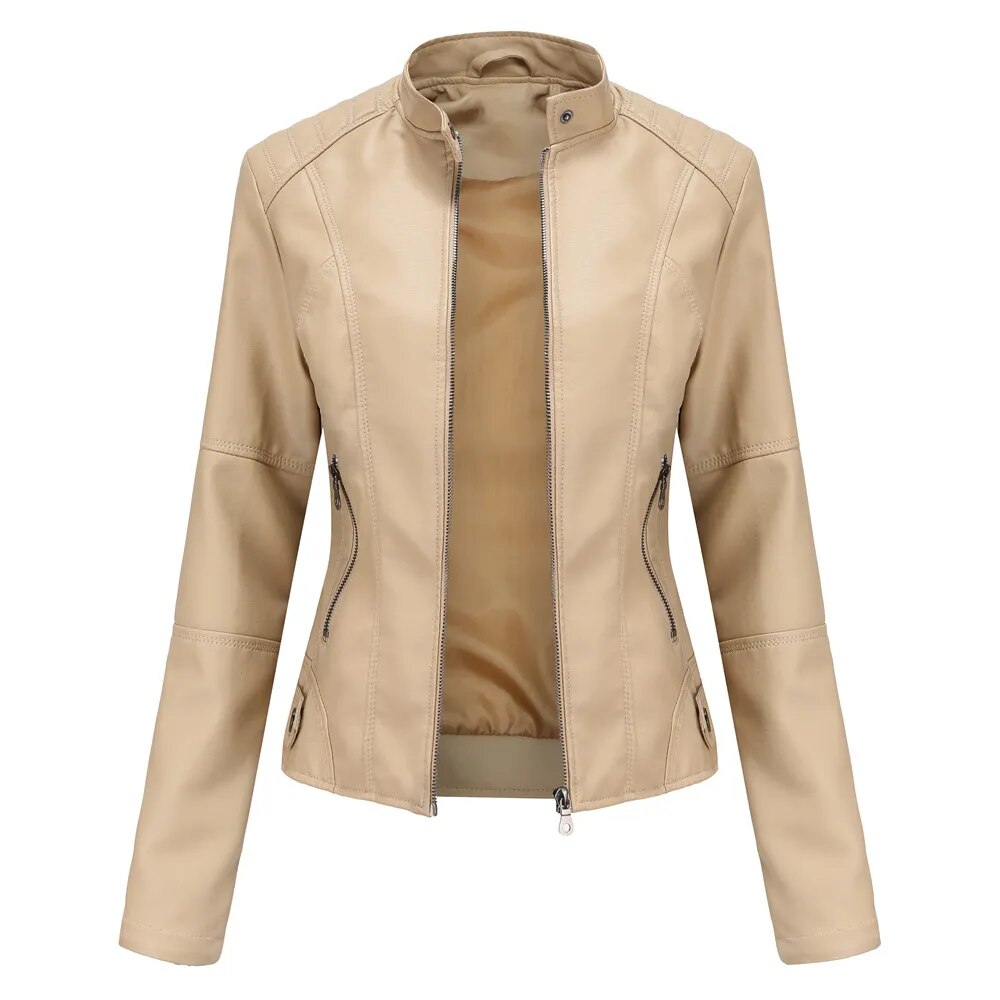 Biker Style Faux Leather Jacket